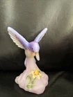 Fenton Rare, Lavender Hand Painted And Signed Hummingbird ￼