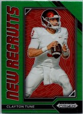 2023 Panini Prizm Draft Picks #NR-21 Clayton Tune New Recruits Green