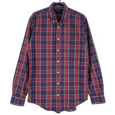 GANT Shirt Casual Formal Check Plaid Poplin Regular Fit Men Size L