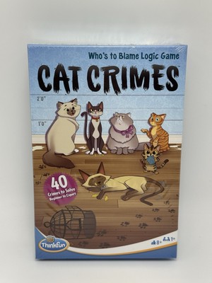 Cat Crimes Who's To Blame Logic Game by ThinkFun NEW SEALED Ages 8 To Adult