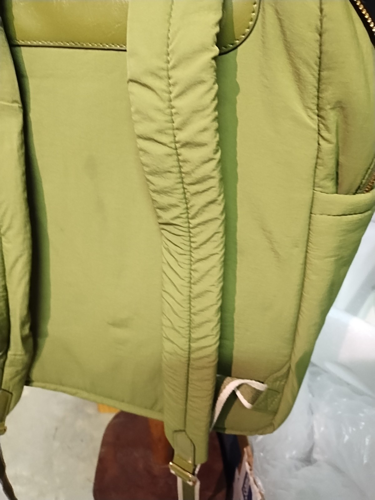 Universal Thread Olive Green Backpack Gold Zipper… - image 9