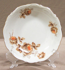 Mitterteich Bavaria "NORWAY ROSE" FRUIT/SAUCE BOWL, Porcelain, Gold Trim Germany