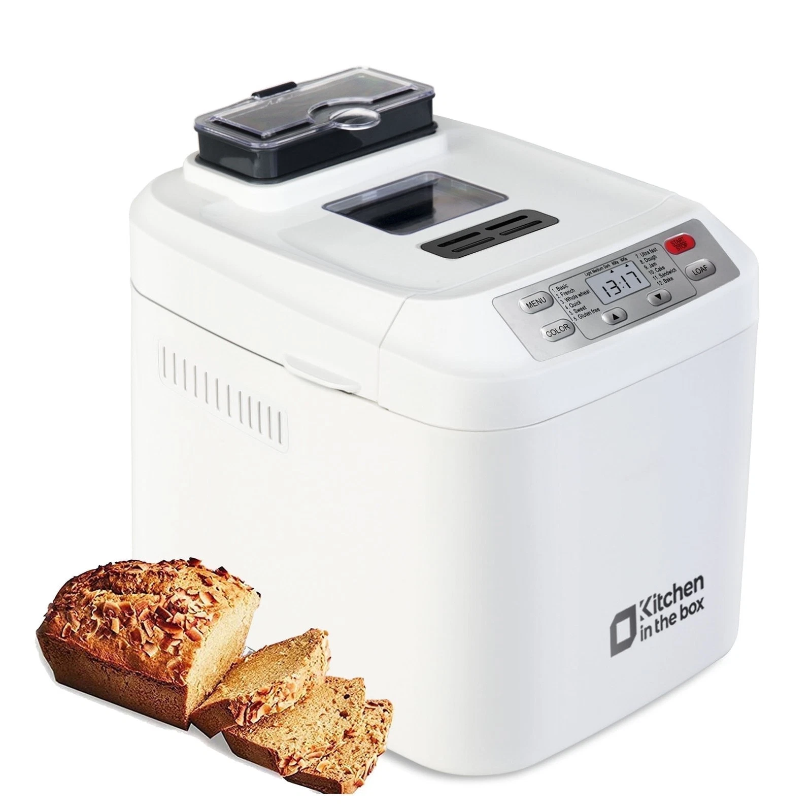 Kitchen in the Box KBM18 2lb Bread Maker with Auto Fruit Nut Dispenser
Opens in a new window or tab