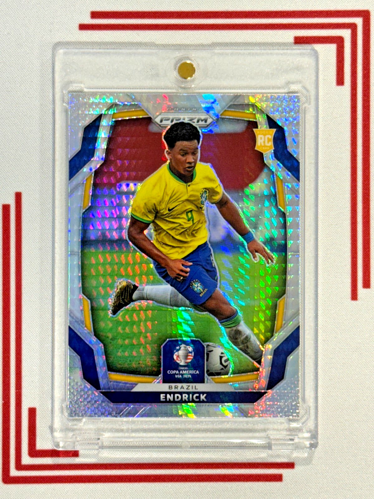 2024 Panini Prizm Copa America #24 ENDRICK Hyper Prizm Rookie Card Rc