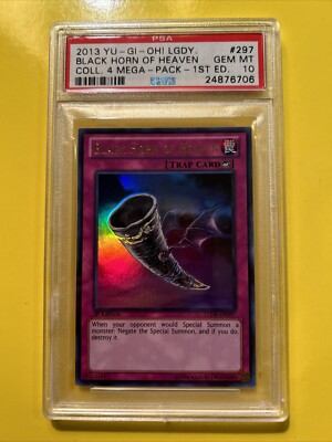 遊戯王 Black Horn of Heaven 1st Edition YuGiOh BLACK HORN OF HEAVEN #LCJW-EN297🔥PSA 10 GEM🔥1st EDITION