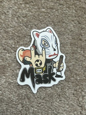 Unique Fox Mask Sticker Bomb Vinyl Laptop Waterbottle Luggage Decal