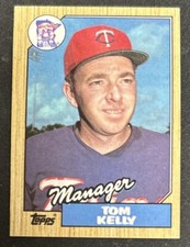 1987 Topps Tom Kelly Twins Manager Baseball Card #618 VG O/C