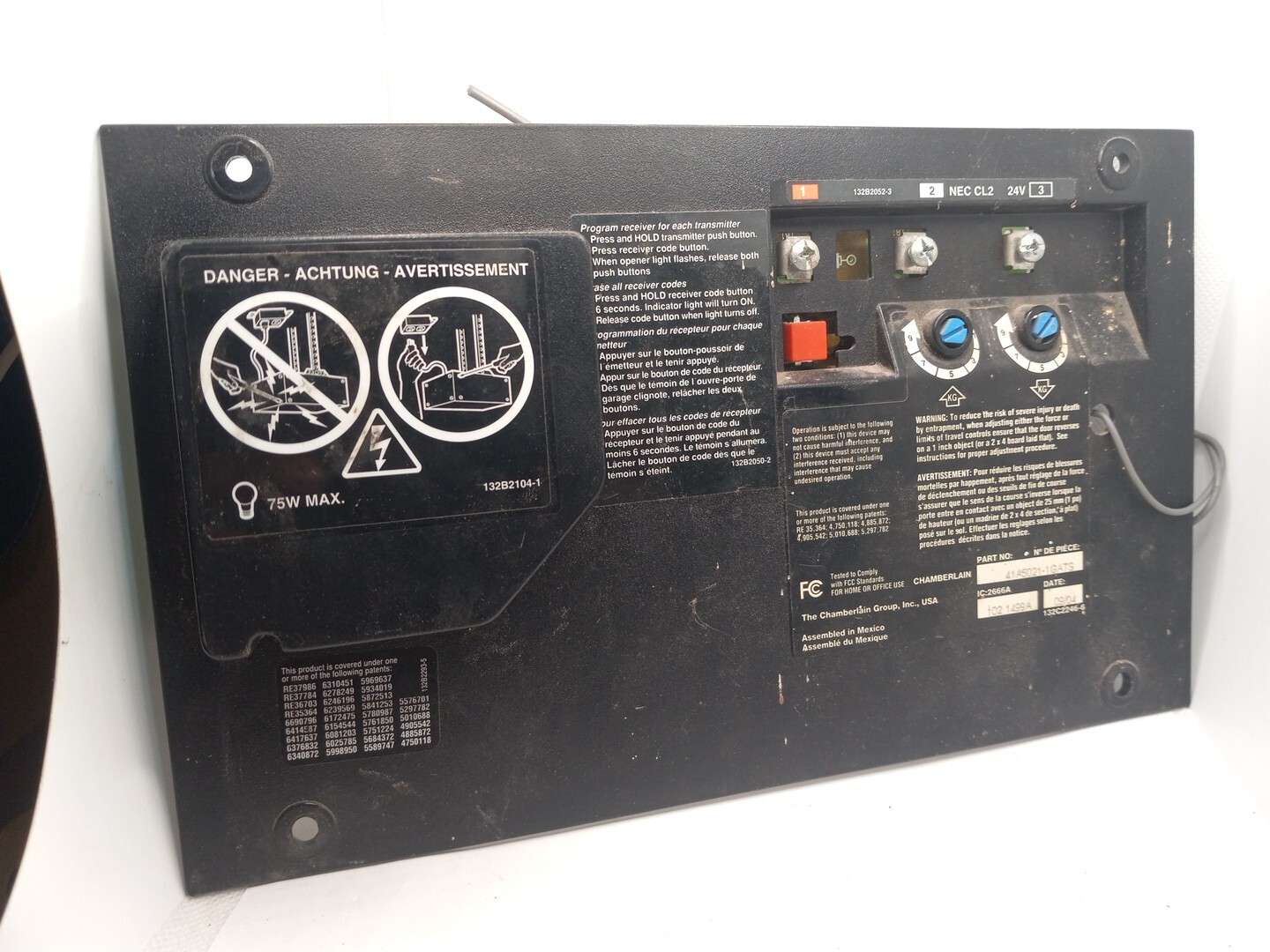 Chamberlain 41A50211GATS 09/04 Garage Door Logic Board Untested Parts