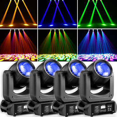 4x 200W 18 Prisma Gobo LED Beam Moving Head Bühnenlicht DMX Halloween Partylicht