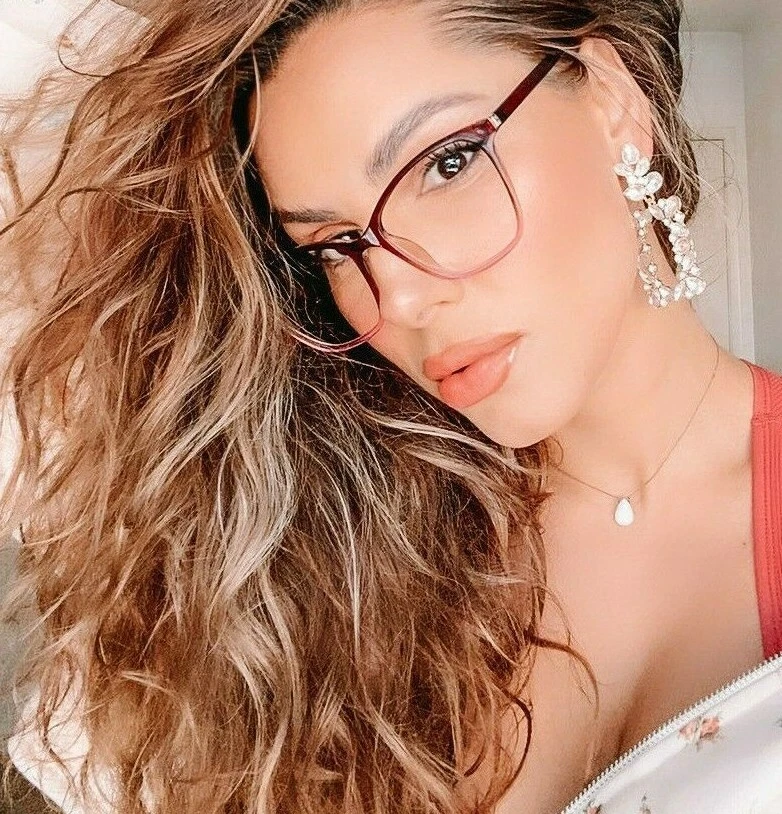 Gafas de lente transparente JOLENE vintage de gran tamaño ojo de gato SOMBREADO moda Foto 3 de 4