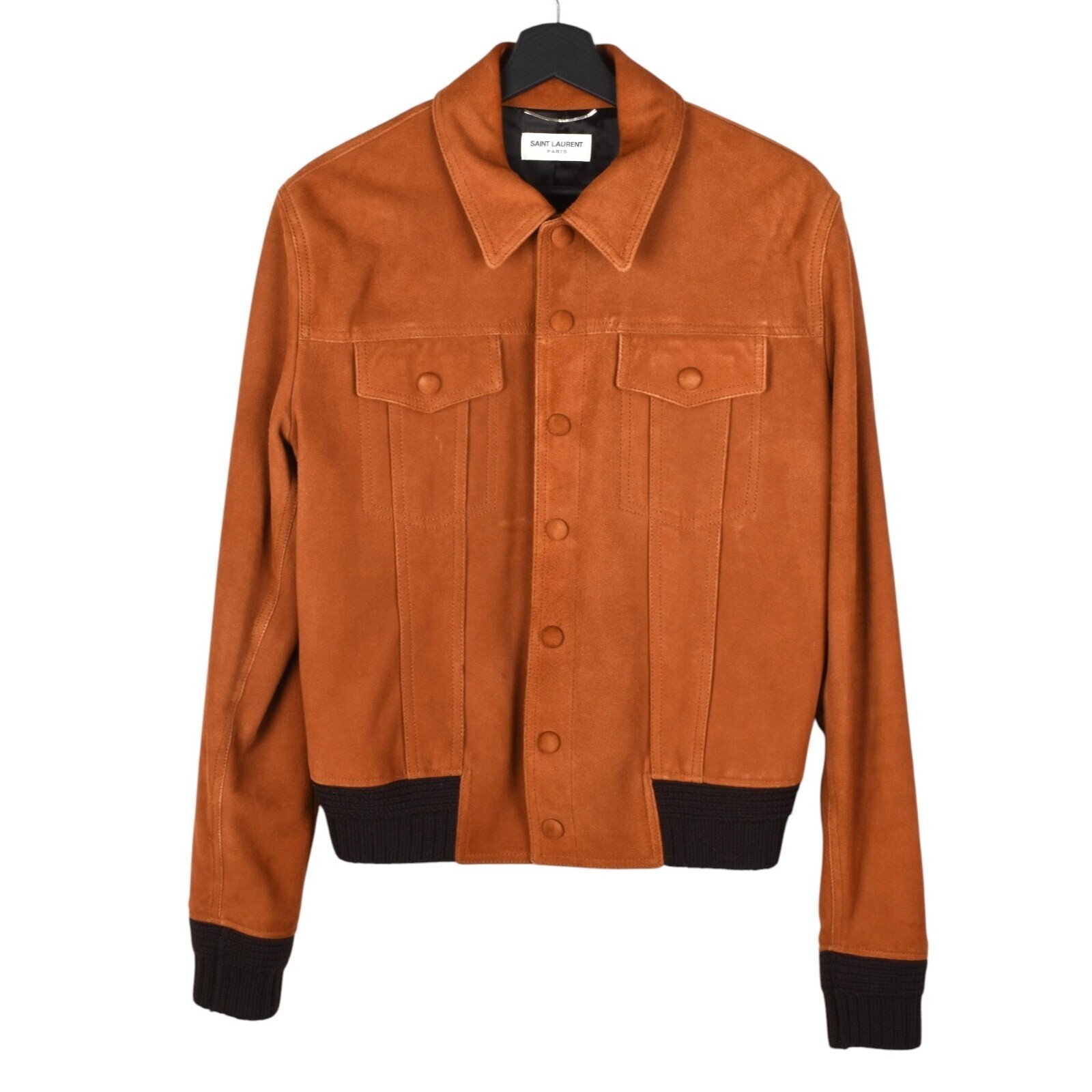 Giacca uomo Saint Laurent pelle scamosciata taglia IT48 M S1392