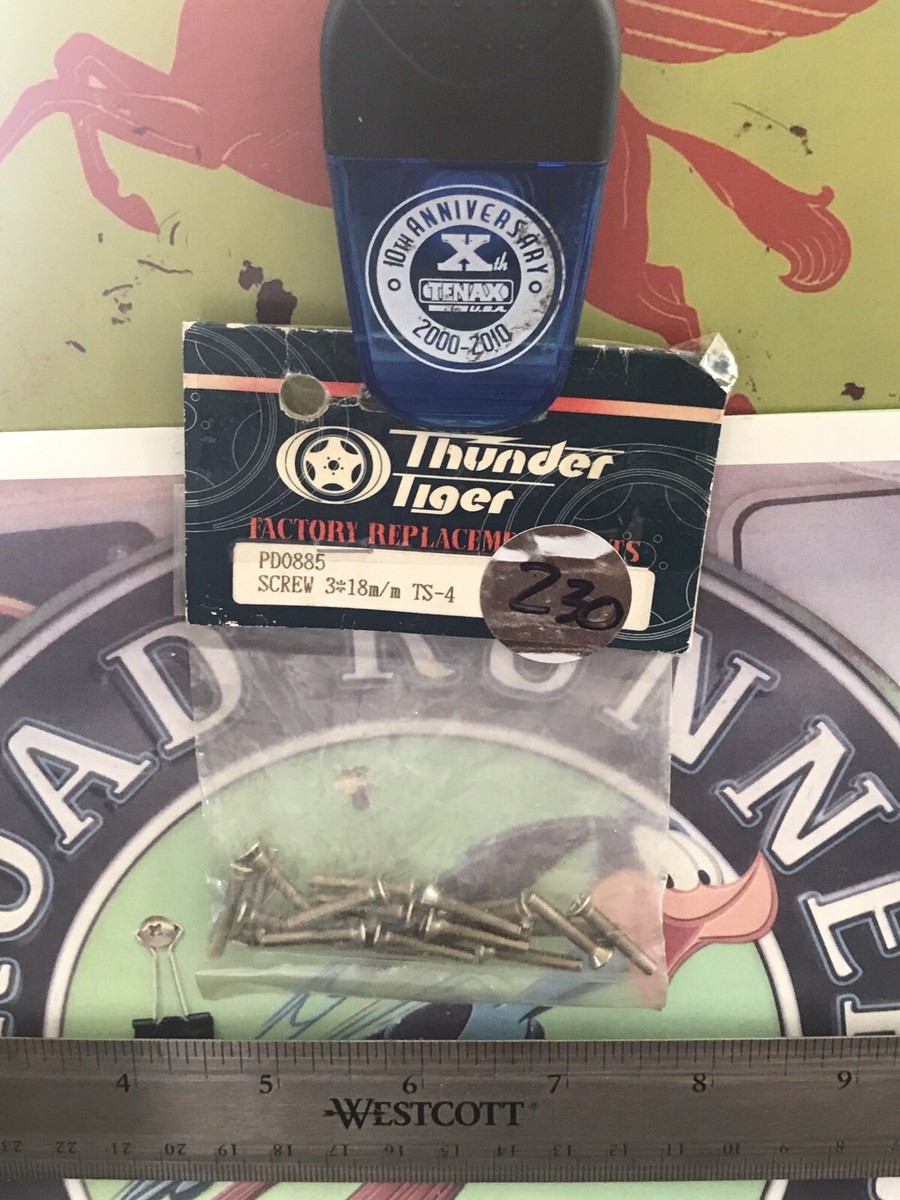 Thunder Tiger PD0885 Screws 3x18mm, TS4 OrignalNewOldStock 🇺🇸USA