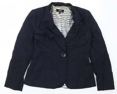 Marks and Spencer Damen Blau Polyestermischung Blazer Größe 12