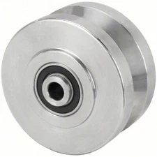 Hamilton W-420-SVB-1/2 4" X 2" Stainless V-Groove Wheel Precision Ball Bearing