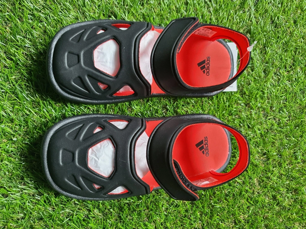 Genuine Adidas Fortaswim 21 kids sandals UK 8k EU 26 bnib red black