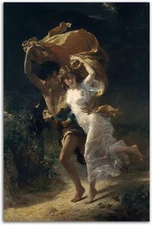 The Storm Oil Painting Poster Pierre Auguste Cot Classicism Wall Art Picture
