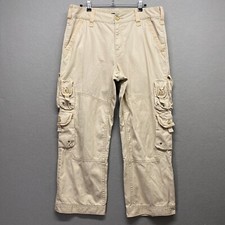 Vintage Ralph Lauren Cargo Pants Womens 12 Khaki Ulitity Military Y2K