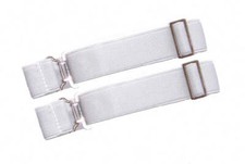 White Elasticated Kilt Sock Hose Garters - Perfect for Dancers and Pipers