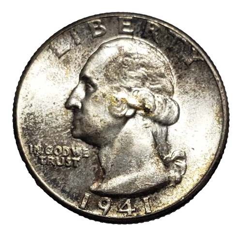 1941 Washington Quarter Choice Uncirculated Toned Obv