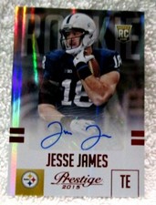 Jesse James 2015 Panini Prestige Refractor ROOKIE Autograph Auto!Steelers TE RC