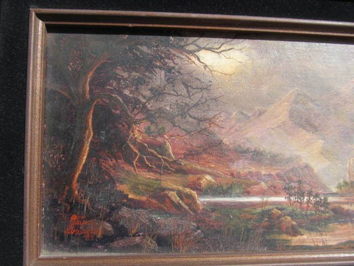 Vintage Chip Drusch Landschaft Ölgemälde 1930-2014 Montana - Bild 5 von 7