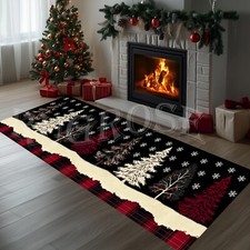 Christmas Runner Rug, Christmas Tree Rug, Christmas Area Rug, Christmas Carpet