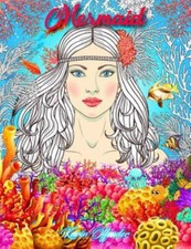 Mermaid: The Little Adorable and various unique design of coloring book perfe...