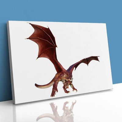 Märchen Drachenflügel Monster Leinwand Gerahmter Druck Bild Wandbild