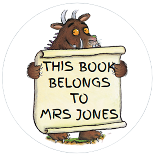48 x Personalised "This Book Belongs To" Gruffalo Stickers 40mm Labels - Picture 1 of 1