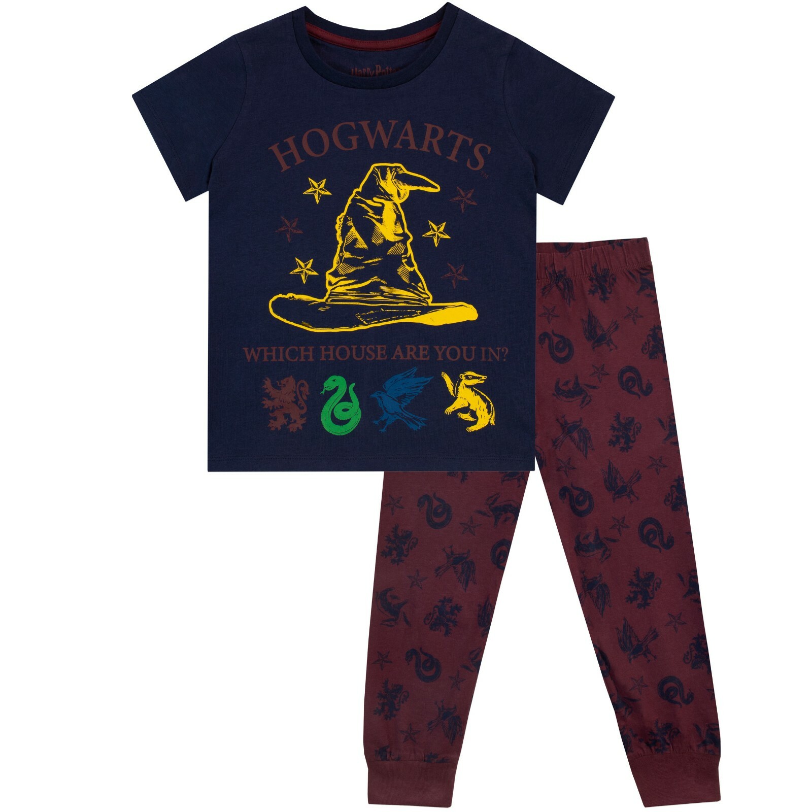 Harry Potter Hogwarts Pijama Niños Niñas 5 6 7 8 9 10 11 12 13 Años Pijama Sombrero