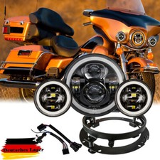 Faro proiettore led 7" + fendinebbia 4,5" con supporto per Harley Davidson