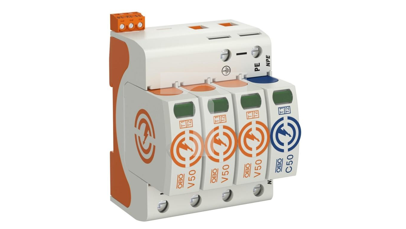 Surge arrester B+C Type 1+2 3P+N 12.5kA 280V V50-3+NPE+FS-280 5093533 /T2UK