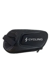 HappyFit Bicycle Saddle Bag Waterproof 3D Hard Shell Under Seat Mudproof Blk NEW