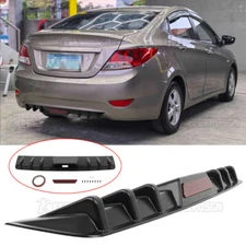 Shark Fin Wing Rear Diffuser Bumper Spoiler Lip For Hyundai Accent 2012-2017