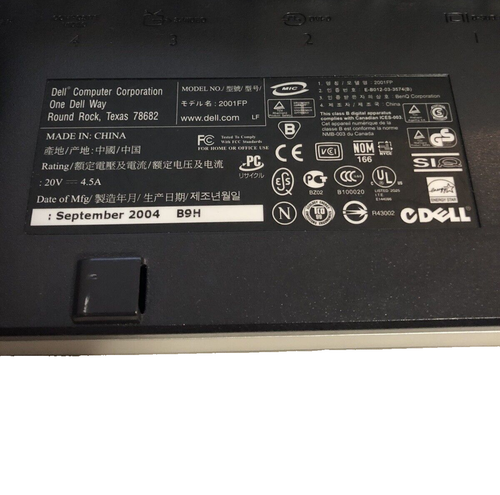 (MONITOR ONLY-FOR PARTS) Dell 2001FP LCD 20.1 Retro Game Monitor DVI VGA S-video - Picture 14 of 14