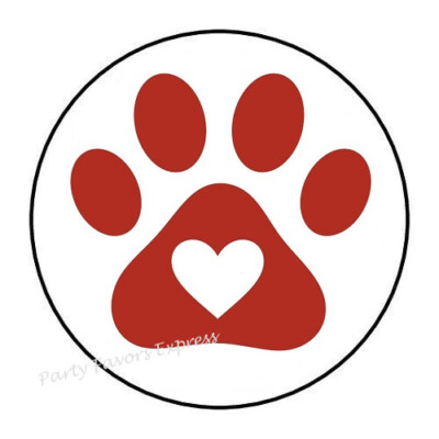 10cm Auto-Aufkleber Sticker Decal Laptop Farbe Pawprint Paw Print Heart R1362