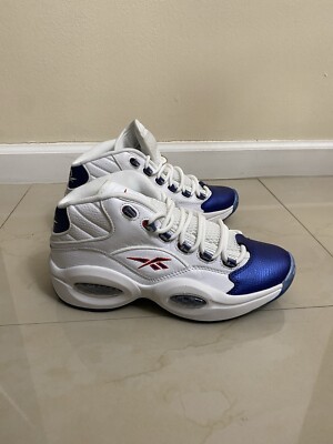 Reebok Question Mid - Iverson - GX0227 - White / Classic Cobalt - Size: 8  