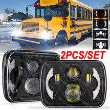 Dot Approved Pair 130w 5x7 7x6 Led Headlights For International 3800 School Bus Dot Approved Pair 130w 5x7 7x6 Led Headlights For International 3800 School Bus