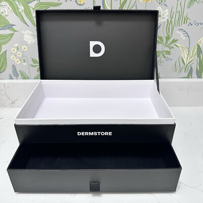 Dermstore EMPTY Chest Skincare Makeup Drawer Case Storage Organizer Black