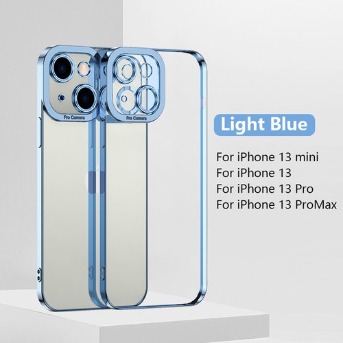 Clear Case For iPhone 14 13 12 11 Pro Max X XR 8 7 Plating Lens Protection Cover - Picture 18 of 23