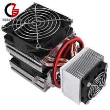 12V 60W-288W Semiconductor Cooler Aluminum Radiator Thermoelectric Peltier w/Fan