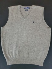 Polo Ralph Lauren Sweater Vest 100 Lambs Wool Sleeveless XL Pony Logo Classic