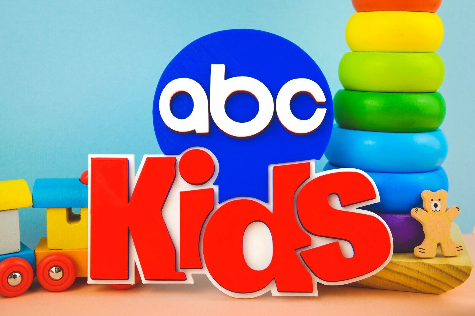 TVOKIDS Logo 3D Printed Letters Pretend Play Kids Toy Gift