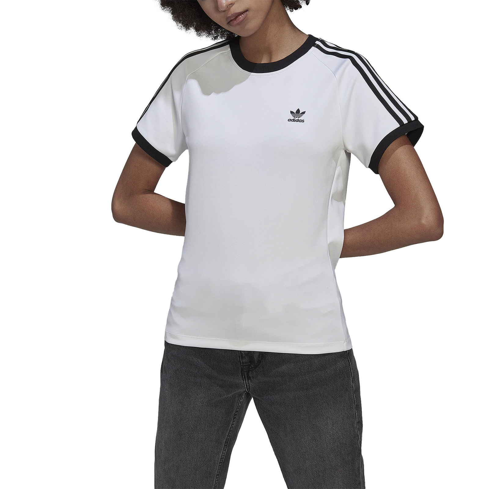 Футболка Adidas da Donna Adicolor Classics Slim в 3 полоски Bianco Taglia 44 (М)...