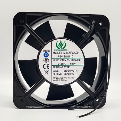 1 pcs  MUTUAL MOTOR Fan M145FCA2H  200V/240V  15050 15cm  2 wire Aluminum frame