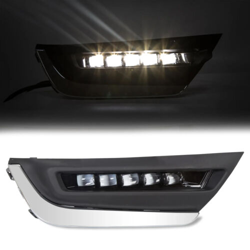 LED DRL Daytime Running Fog Lamp Lights w/Brackets For Honda CRV CR-V 2017-2019 - Picture 7 of 15