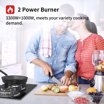 31CM PIANO COTTURA Domino 2 Fuochi Built-in Griglie Piattina Inox - Foto 2