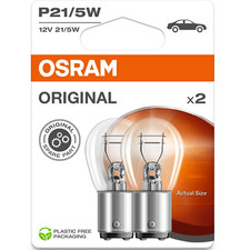 2 X Genuine Original Osram 380 12W P21/5W Stop Tail Brake Light Car Bulbs BAY15d