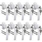 Window Handle Lockable White Keyed Alike Security Window Handle Keys