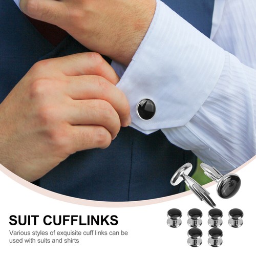 8 Pcs Tuxedo Button Set Trouser Fasteners Mother Cuff Links for Men Men’ - Picture 3 of 12